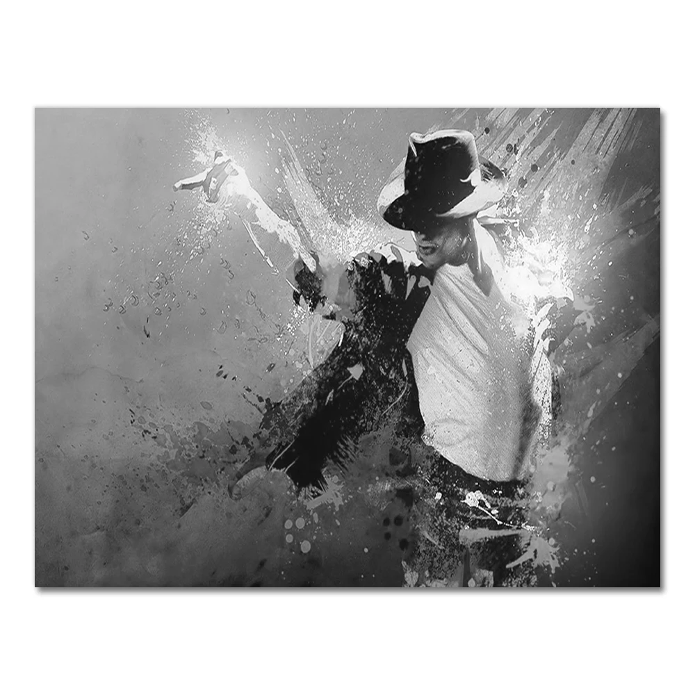 Michael Jackson - czarno-biały plakat Wzór 1