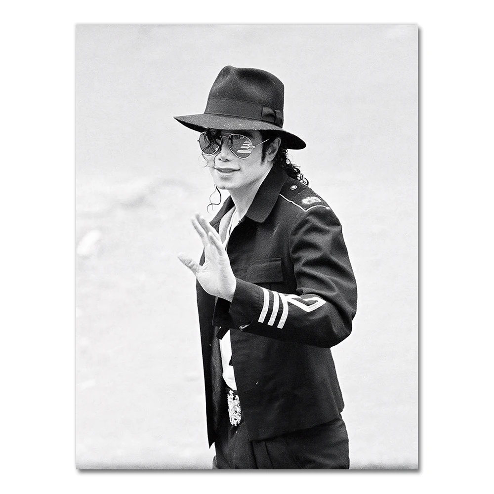 Michael Jackson - czarno-biały plakat Wzór 2