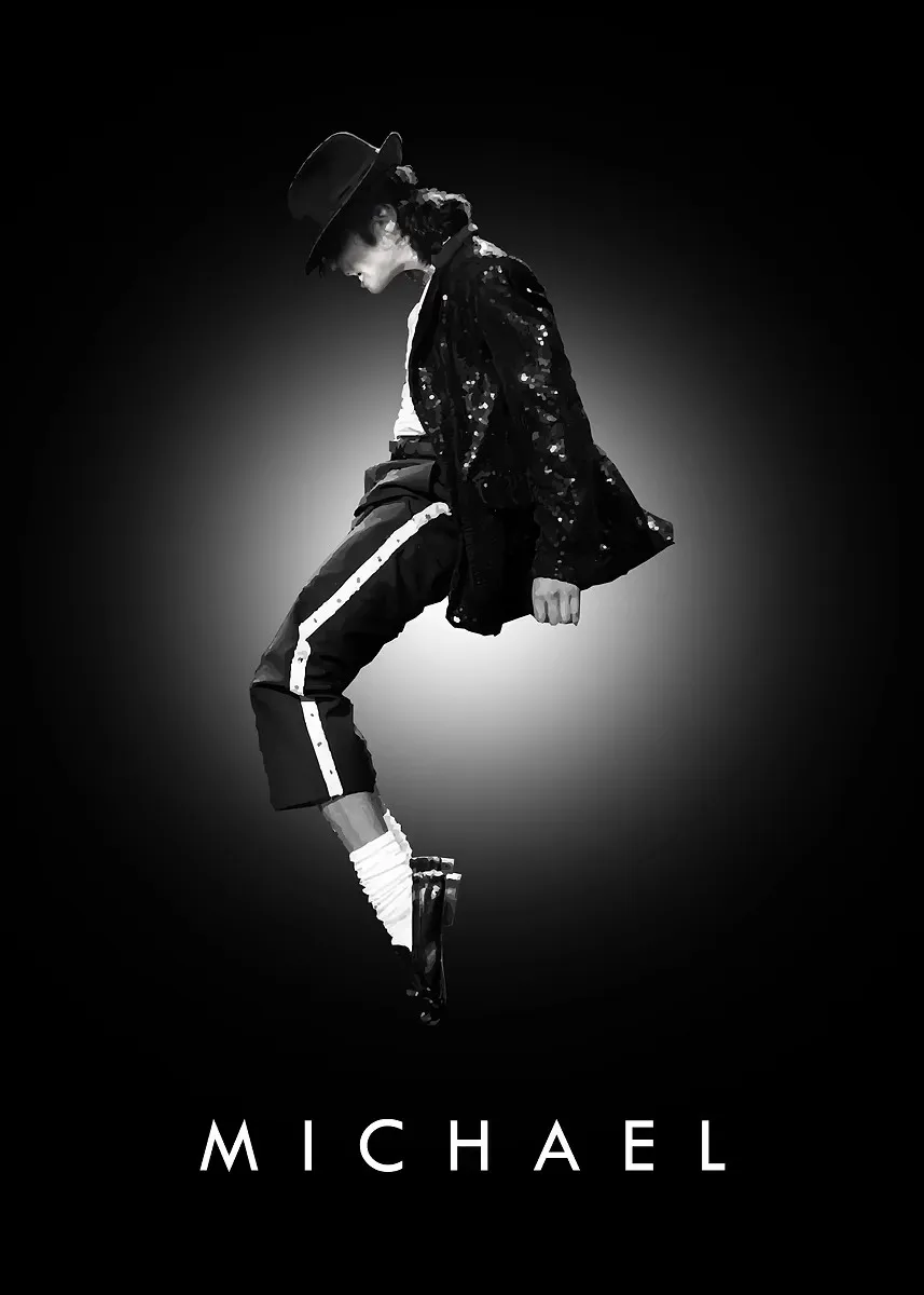 Michael Jackson - czarno-biały plakat Wzór 3