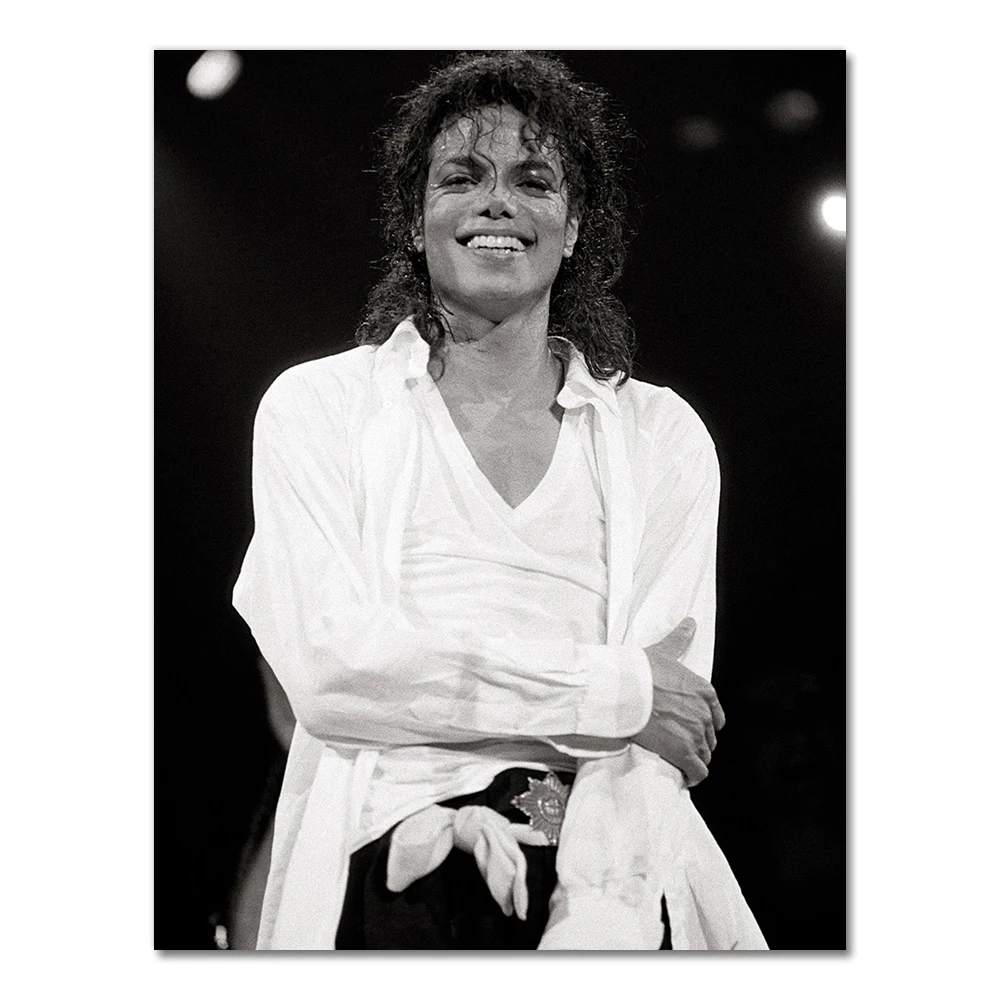 Michael Jackson - czarno-biały plakat Wzór 4