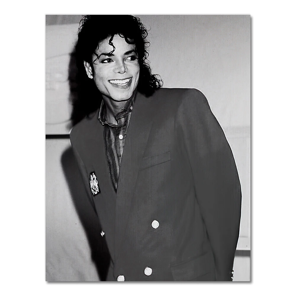 Michael Jackson - czarno-biały plakat Wzór 5