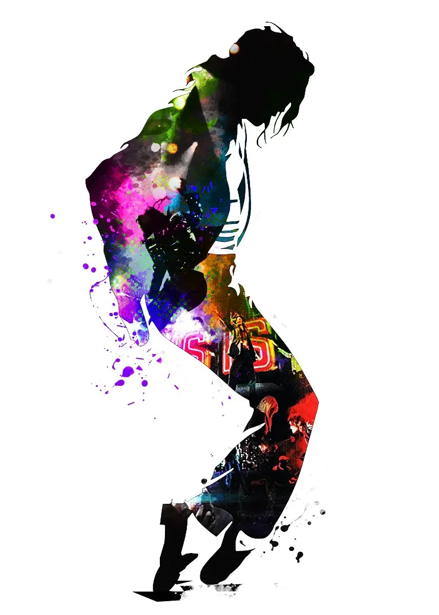Michael Jackson - czarno-biały plakat Wzór 6