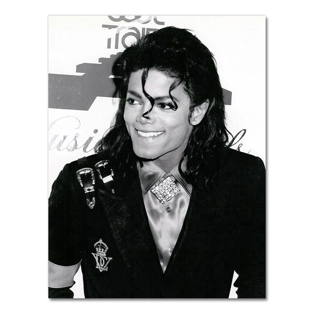 Michael Jackson - czarno-biały plakat Wzór 7