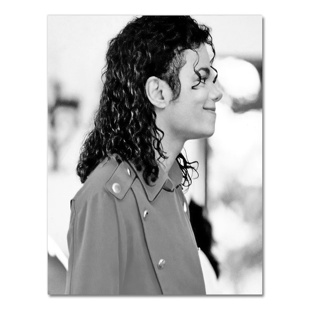 Michael Jackson - czarno-biały plakat Wzór 8