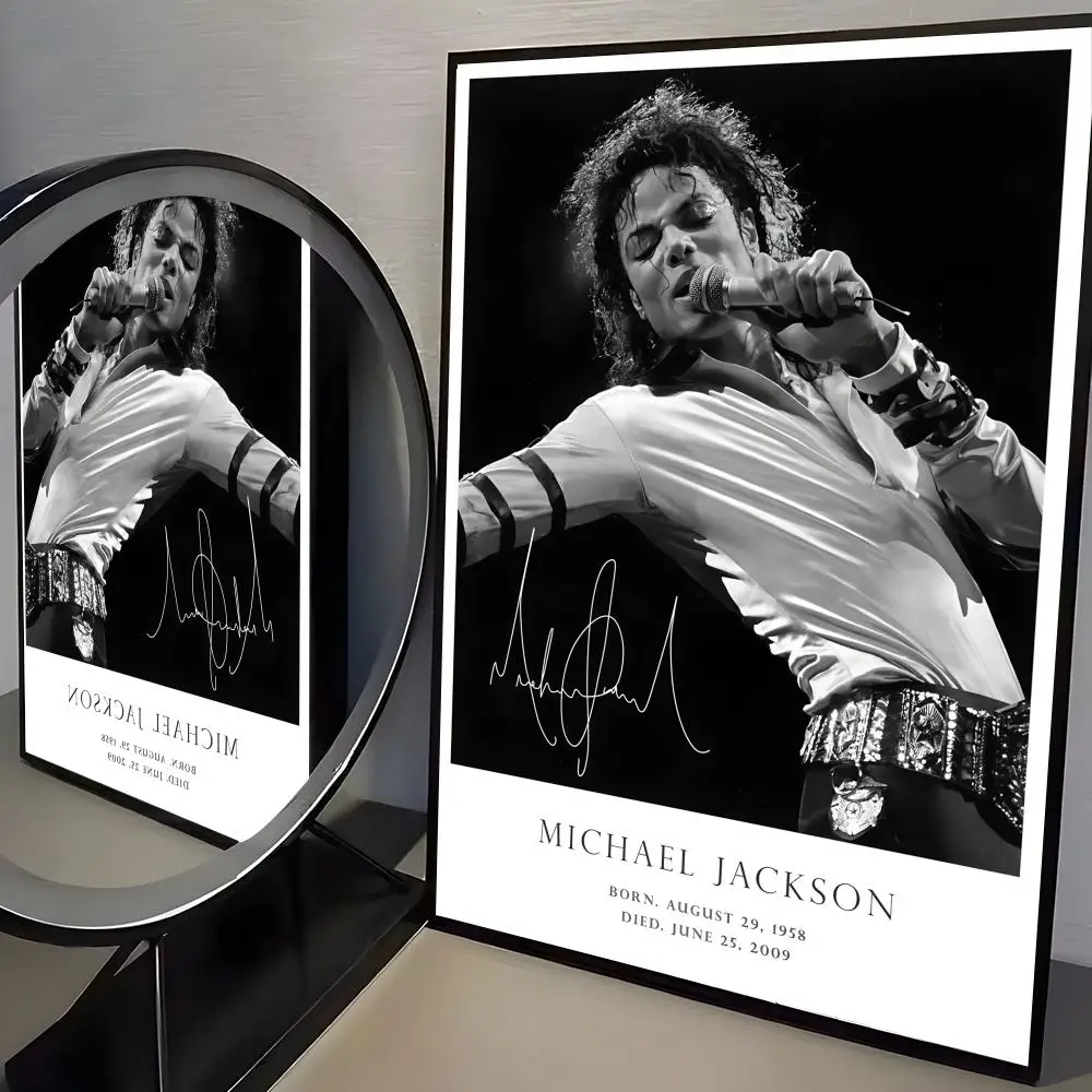 Plakat Michael Jackson – portret legendy muzyki Czarny2
