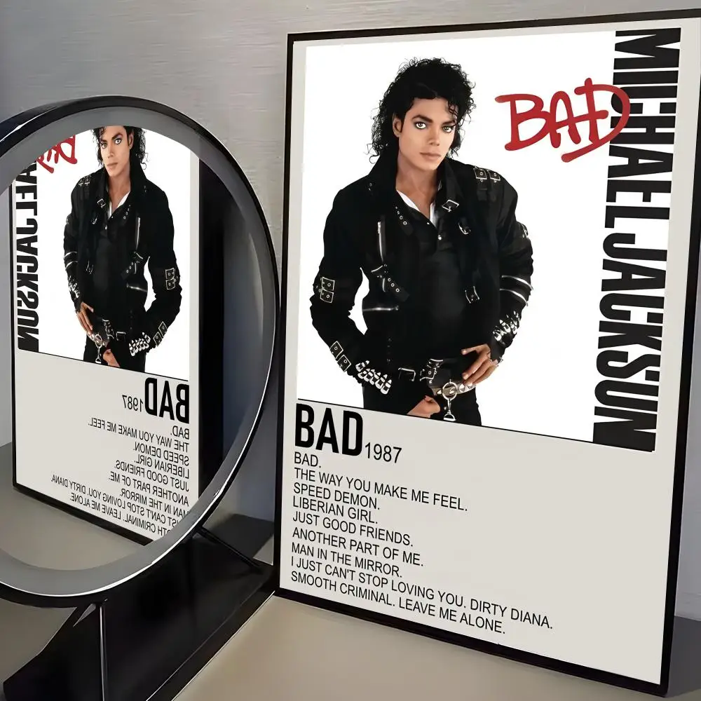 Plakat Michael Jackson – portret legendy muzyki Czarny7