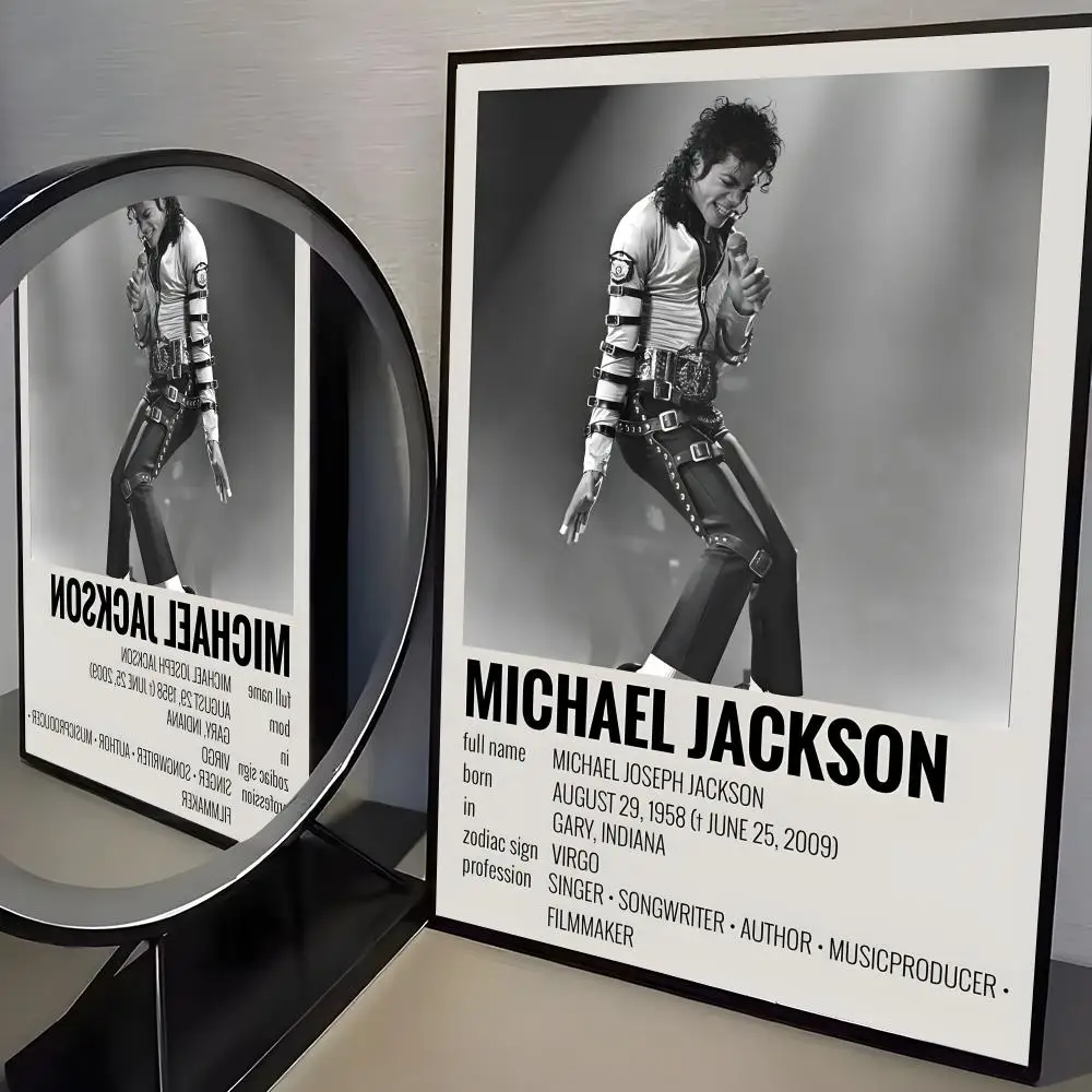 Plakat Michael Jackson - portret legendy muzyki Czarny10