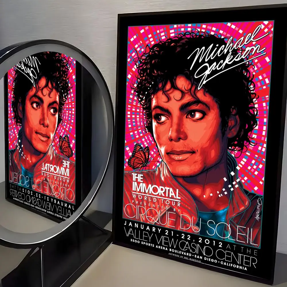 Plakat Michael Jackson - portret legendy muzyki Czarny14