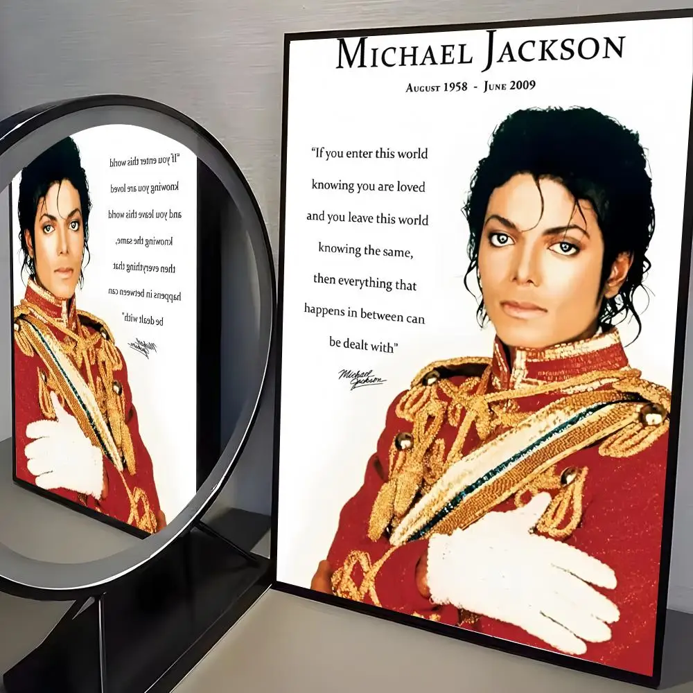 Plakat Michael Jackson - portret legendy muzyki Czarny15