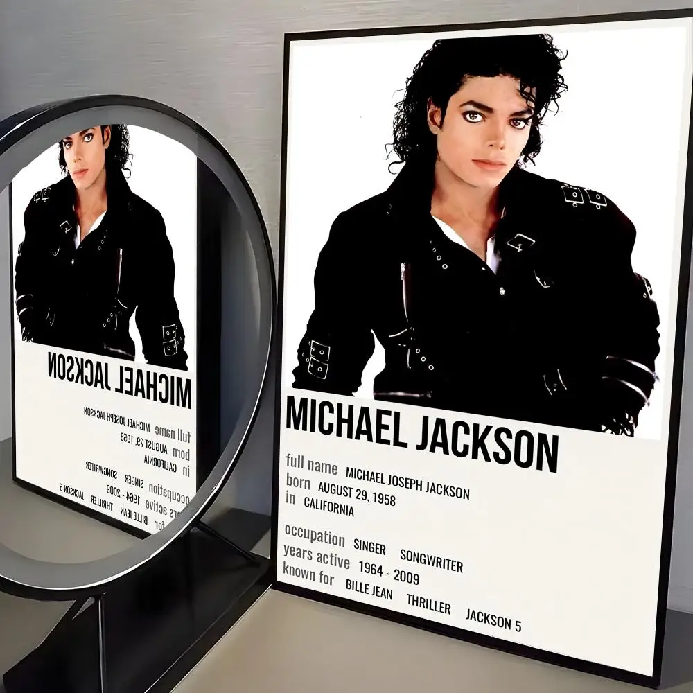 Plakat Michael Jackson - portret legendy muzyki Czarny8