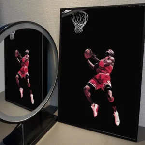 Plakat Michael Jordan koszykówka Czarny