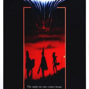 Plakat Michael Myers - horror filmowy na Halloween Brązowy