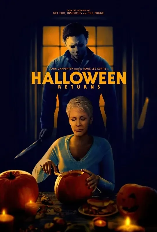 Plakat Michael Myers - horror filmowy na Halloween Jasny