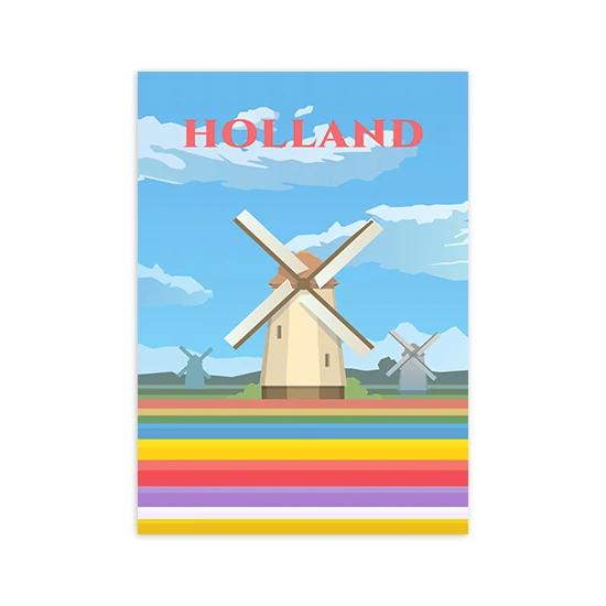 Plakat z miejskim pejzażem w stylu skandynawskim Jasny
