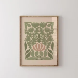 Plakat minimalistyczny - botaniczna linia kwiatowa Wzór 1