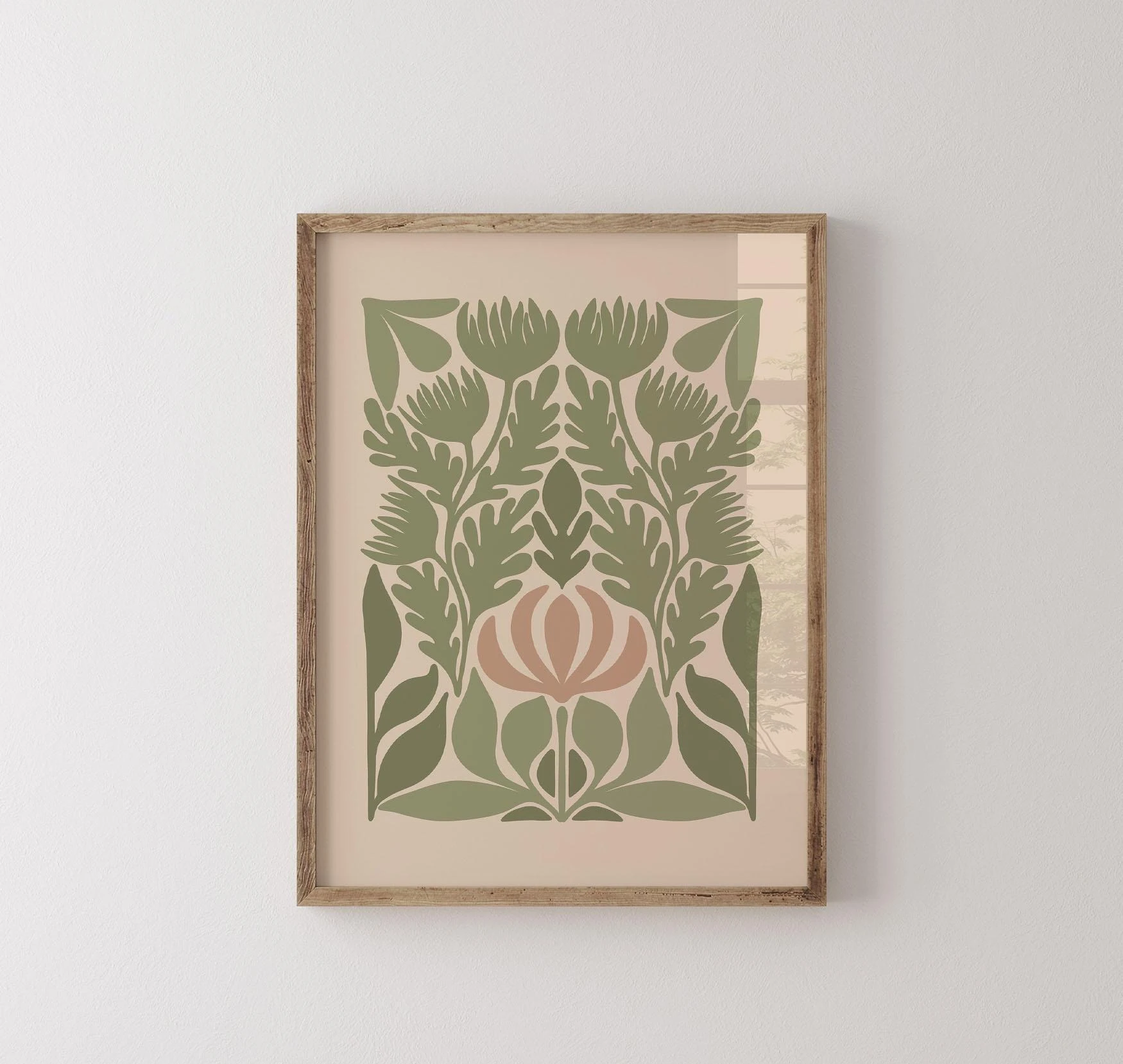 Plakat minimalistyczny - botaniczna linia kwiatowa Wzór 1
