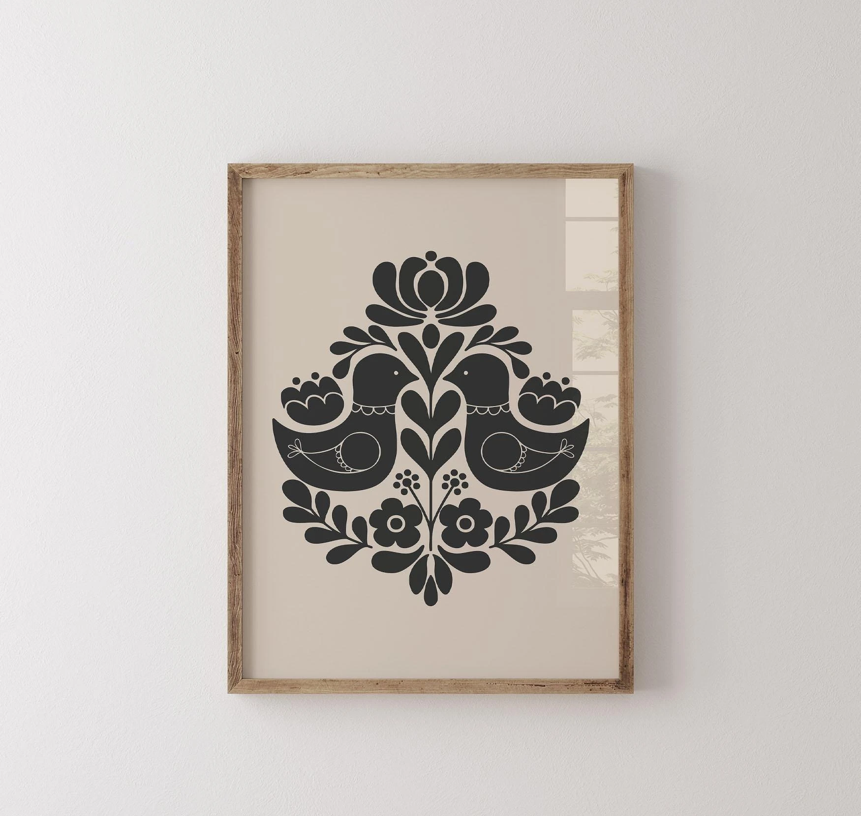 Plakat minimalistyczny - botaniczna linia kwiatowa Wzór 3