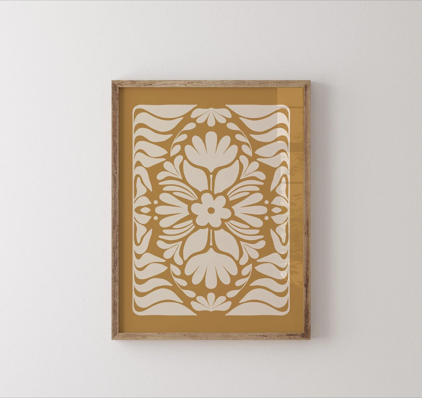 Plakat minimalistyczny - botaniczna linia kwiatowa Wzór 7
