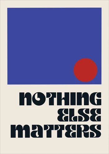 Plakat minimalistyczny z cytatem Ciao Amore Wzór 4