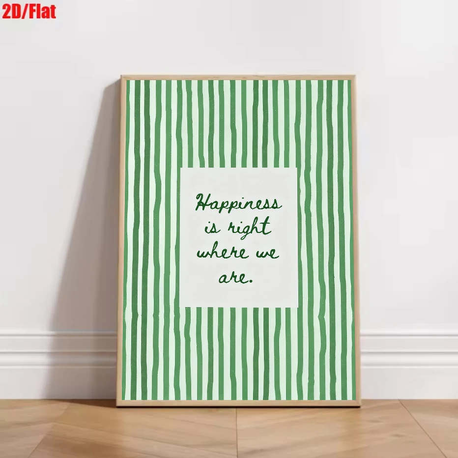 Plakat Minimalistyczny z Cytatem i Paskami Fioletowy