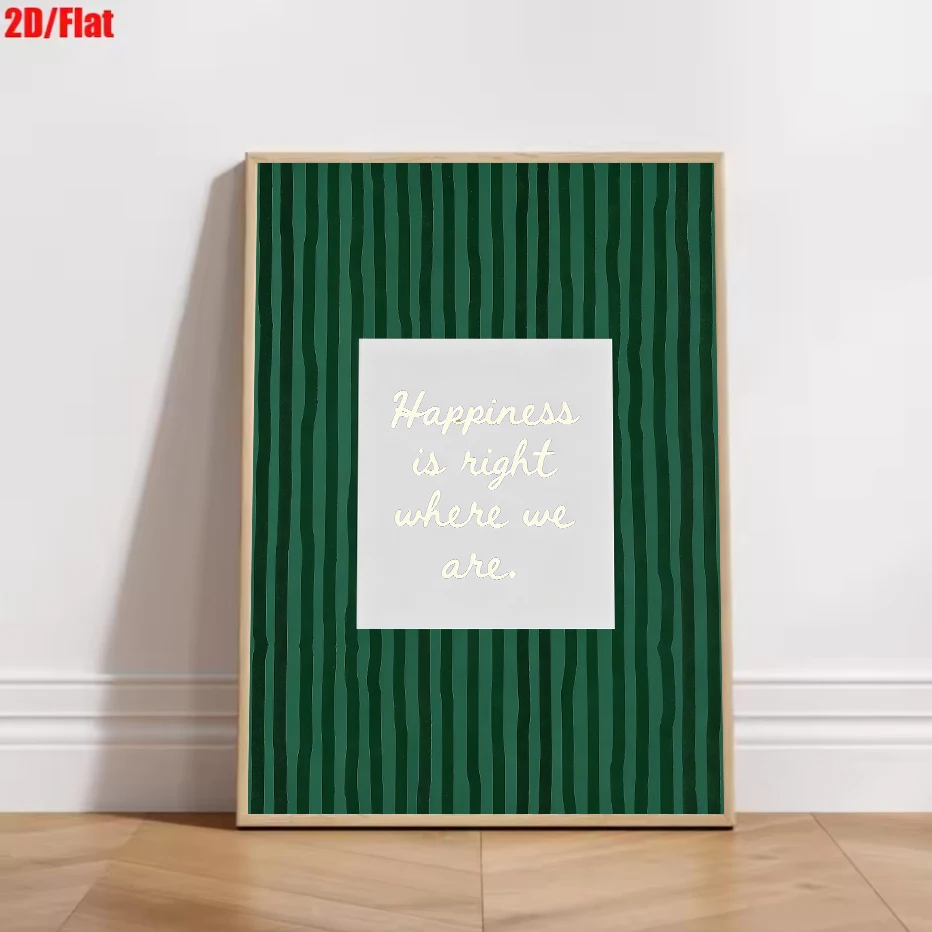 Plakat Minimalistyczny z Cytatem i Paskami Granatowy