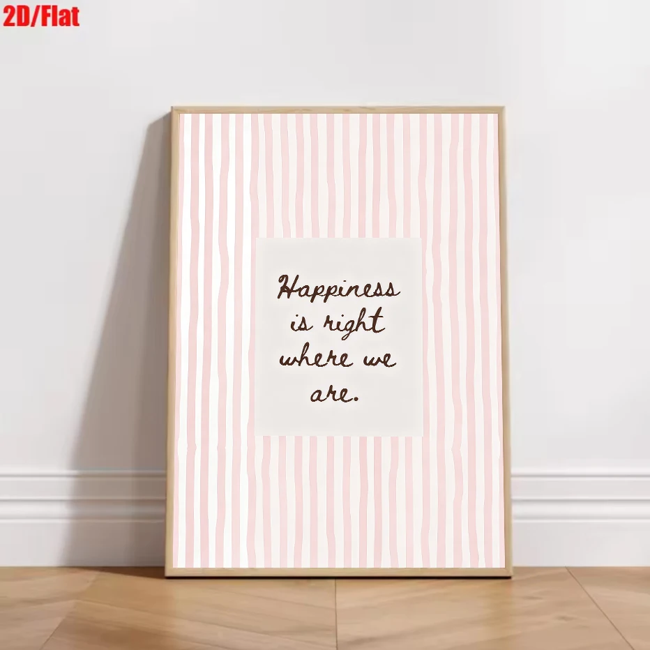 Plakat Minimalistyczny z Cytatem i Paskami Niebieski