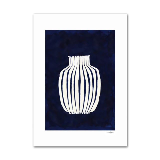 Plakat minimalistyczny cytryna w wazonie Jasnozielony