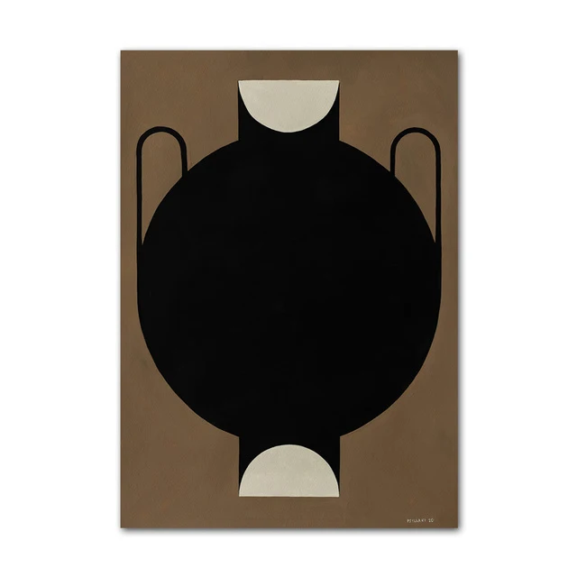 Plakat minimalistyczny cytryna w wazonie Niebieski