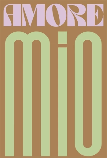 Plakat minimalistyczny z napisem Ciao Amore Wzór 10