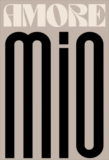 Plakat minimalistyczny z napisem Ciao Amore Wzór 11