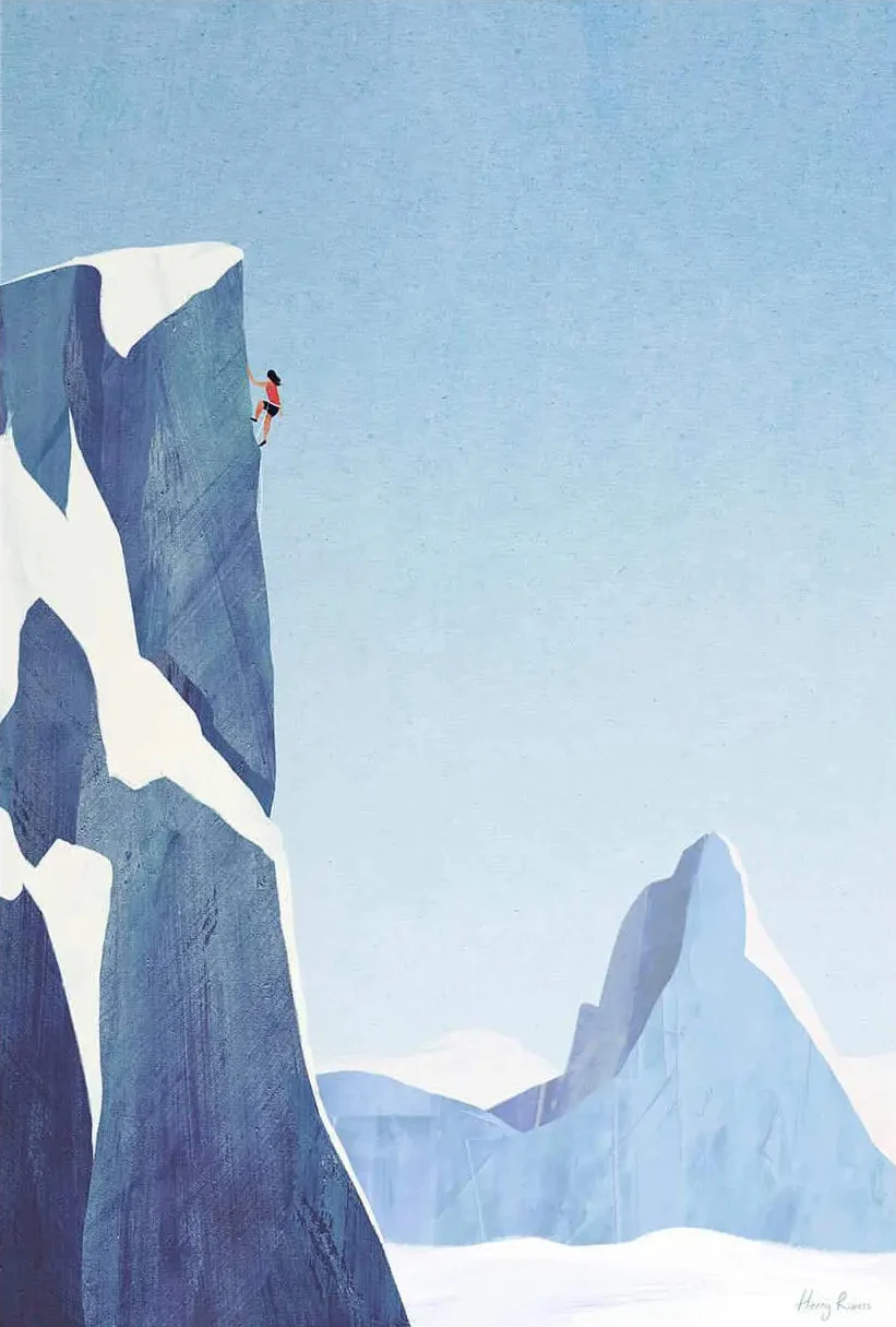 Minimalistyczny pejzaż Yosemite - plakat Wzór 1