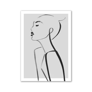 Minimalistyczny różowy plakat do sypialni Jasnożółty
