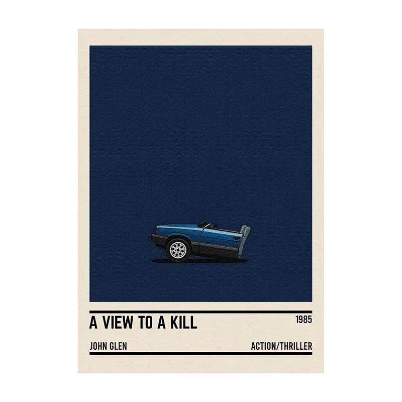 Plakat z minimalistycznym samochodem i cytatem filmowym Fioletowo różowy