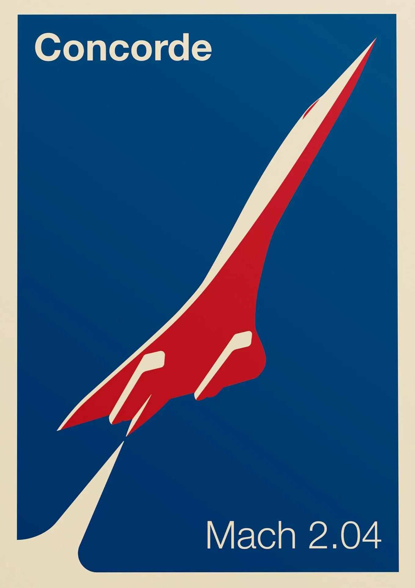 Minimalistyczny plakat z samolotem odrzutowym Wzór 2