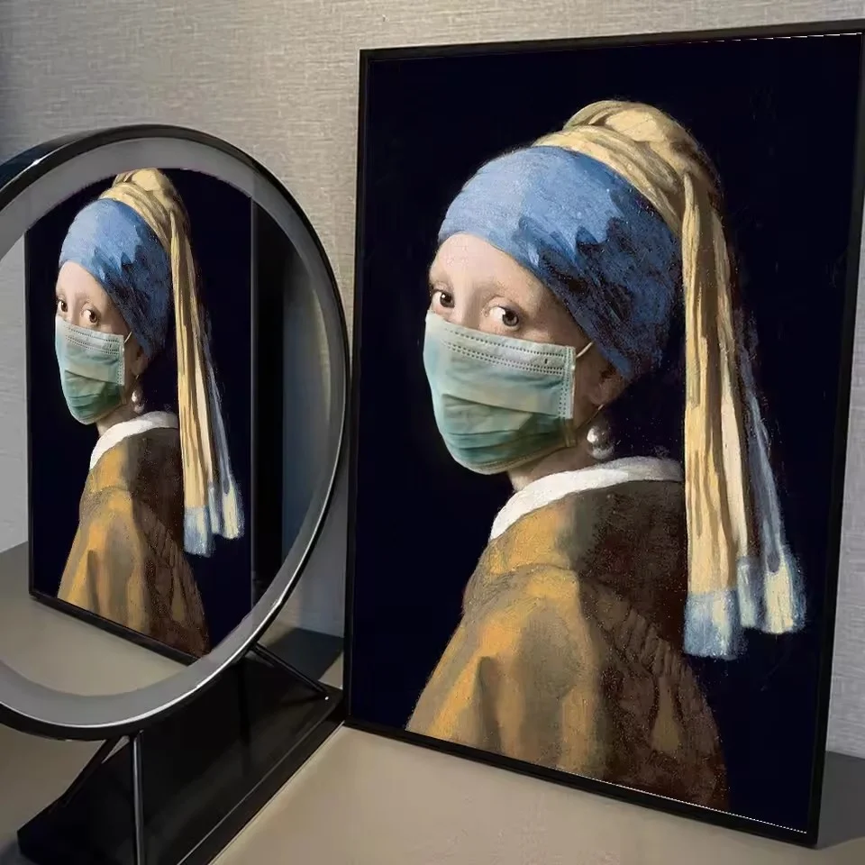 Plakat Mona Lisa do toalety - zabawna grafika Wzór 2