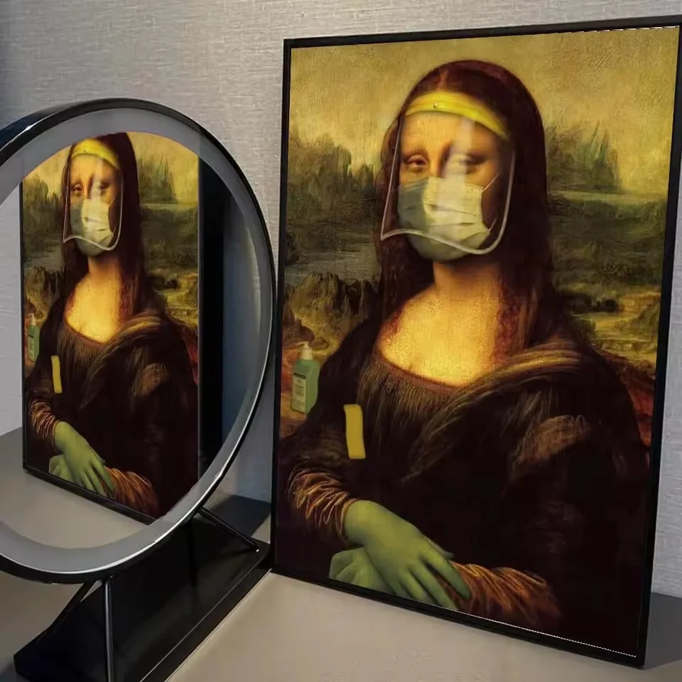 Plakat Mona Lisa do toalety - zabawna grafika Wzór 5