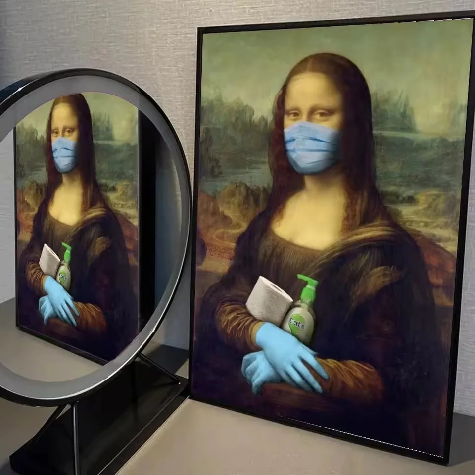 Plakat Mona Lisa do toalety - zabawna grafika Wzór 8