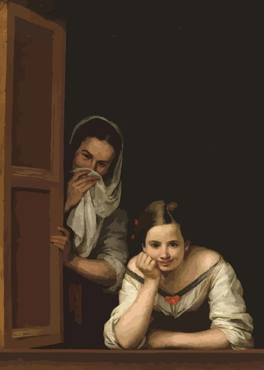 Plakat Mona Lisa z papierem toaletowym Jasnoszary