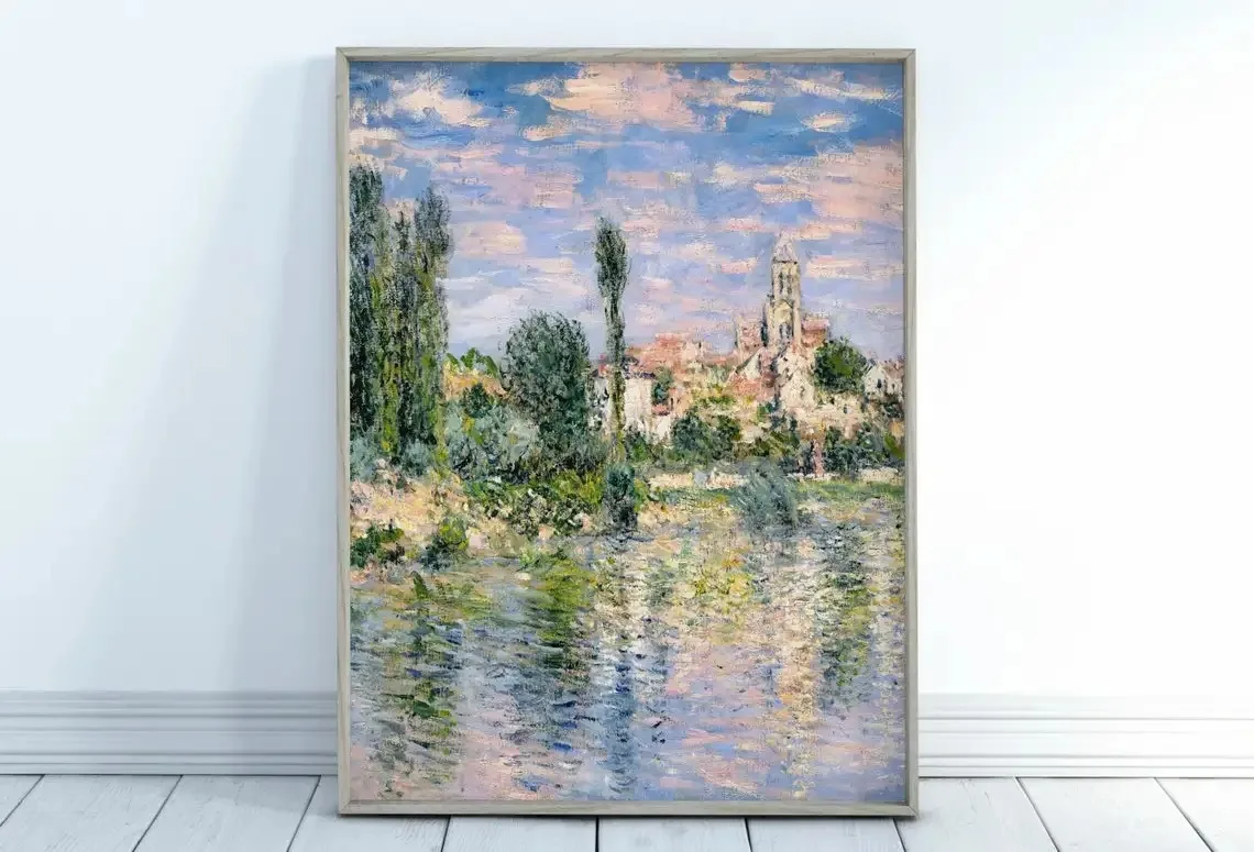 Plakat Monet Pejzaż Abstrakcyjny Reprodukcja Brązowy