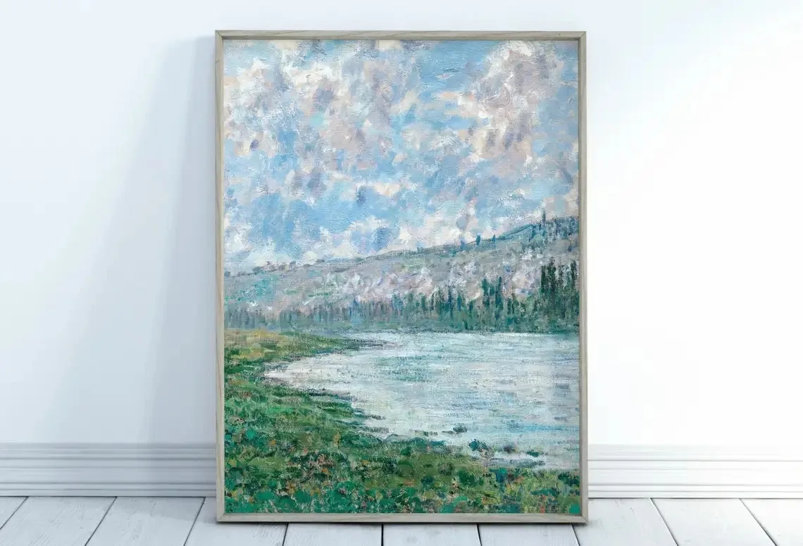 Plakat Monet - abstrakcyjne pejzaże na płótnie Wzór 1
