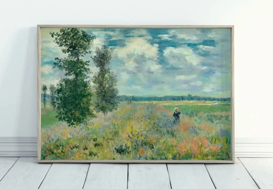 Plakat Monet - abstrakcyjne pejzaże na płótnie Wzór 2
