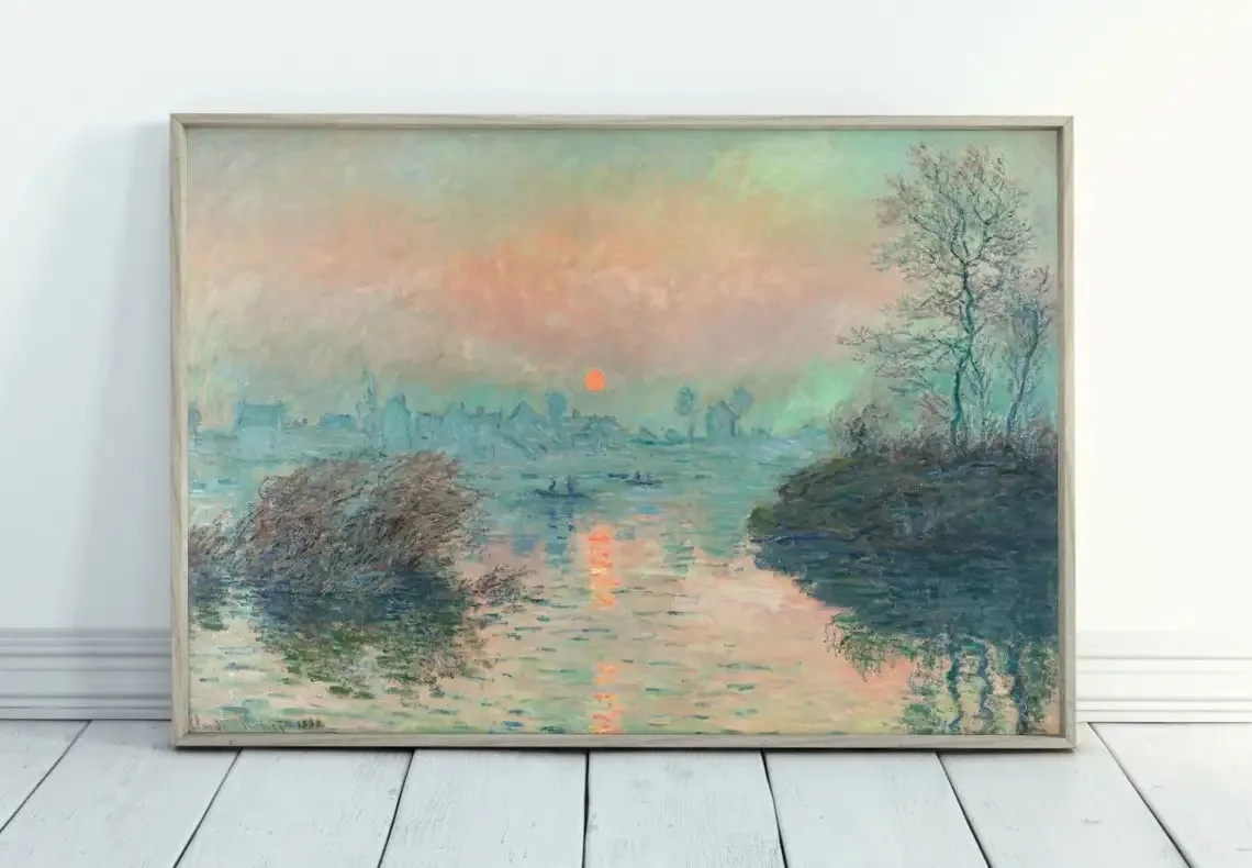 Plakat Monet - abstrakcyjne pejzaże na płótnie Wzór 6