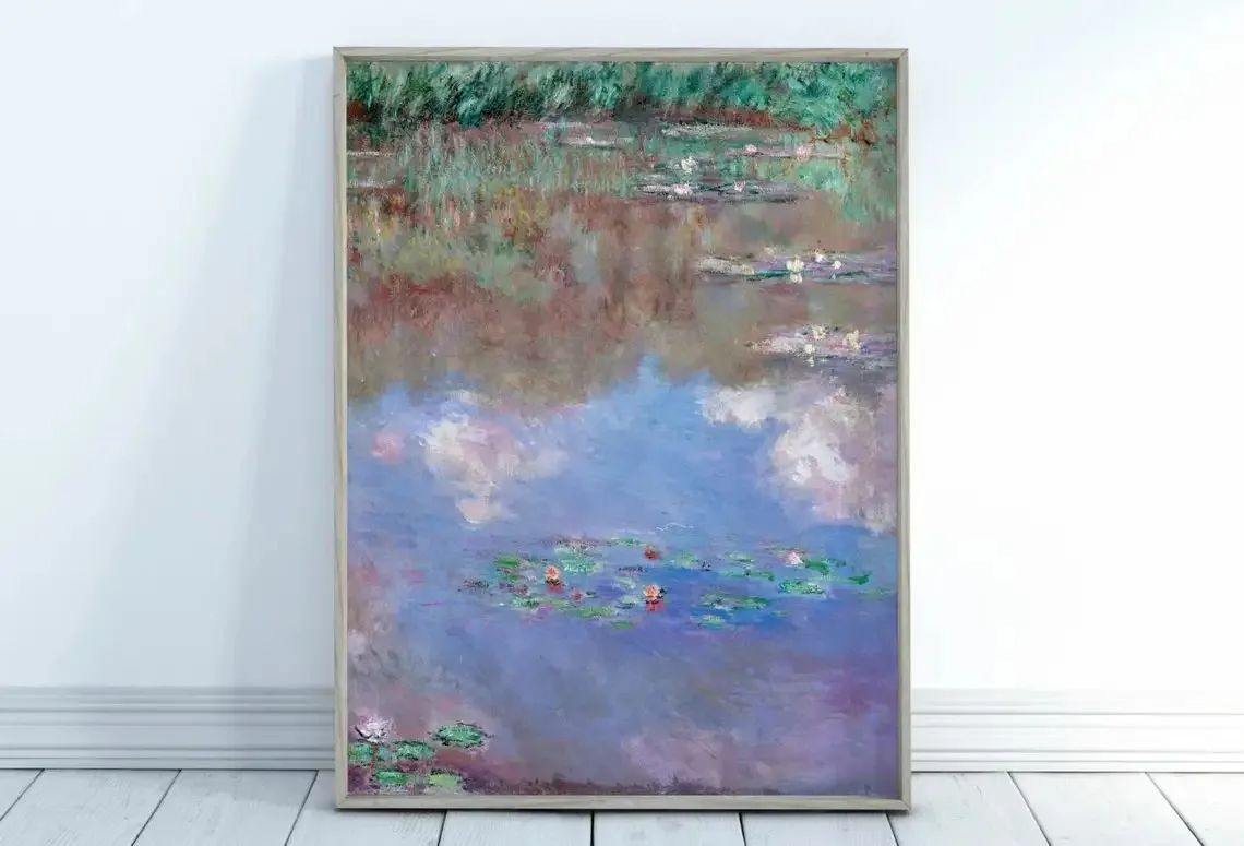 Plakat Monet - abstrakcyjne pejzaże na płótnie Wzór 8