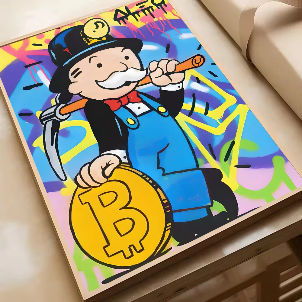 Monopoly Millionaire - plakat z motywem pieniędzy Ciemnoszary