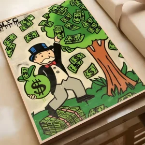Monopoly Millionaire - plakat z motywem pieniędzy Czarny