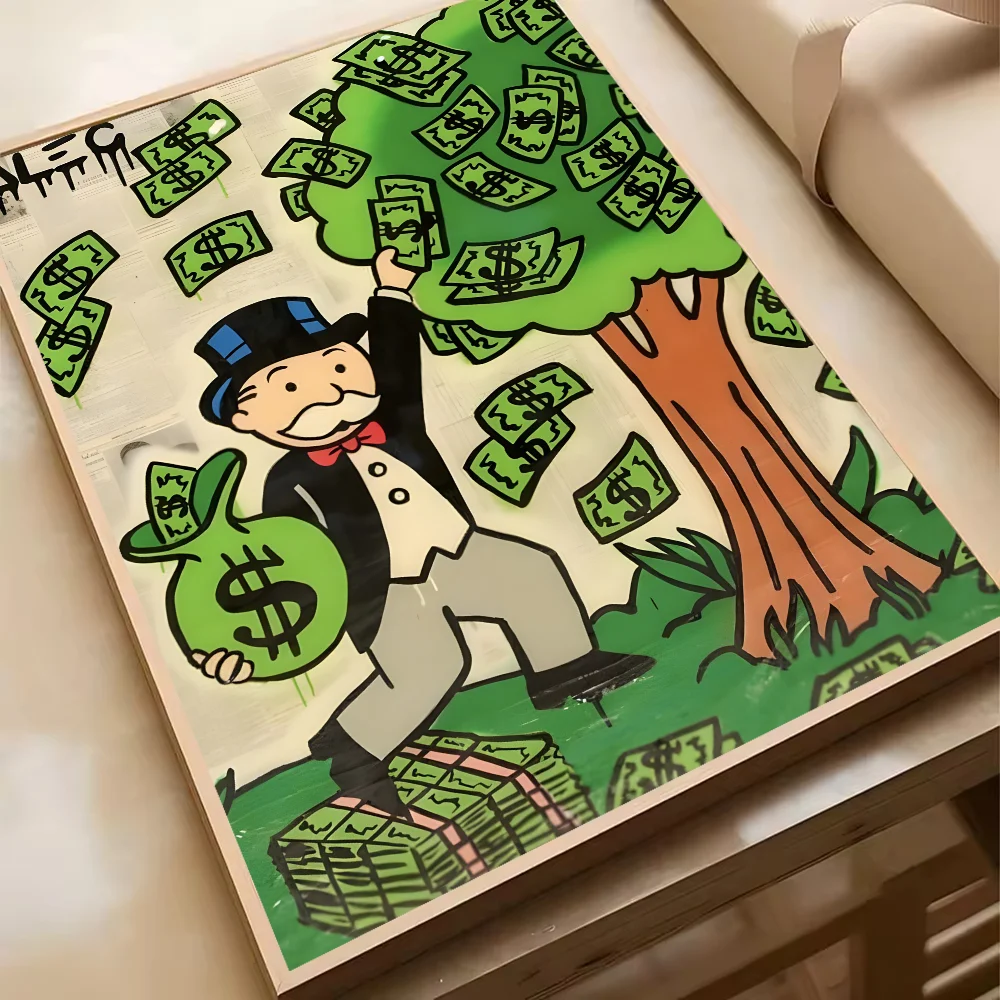 Monopoly Millionaire - plakat z motywem pieniędzy Czarny