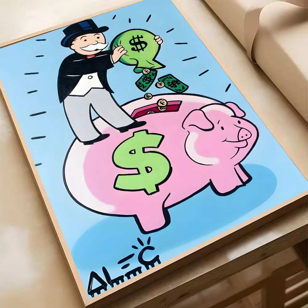 Monopoly Millionaire - plakat z motywem pieniędzy Granatowy