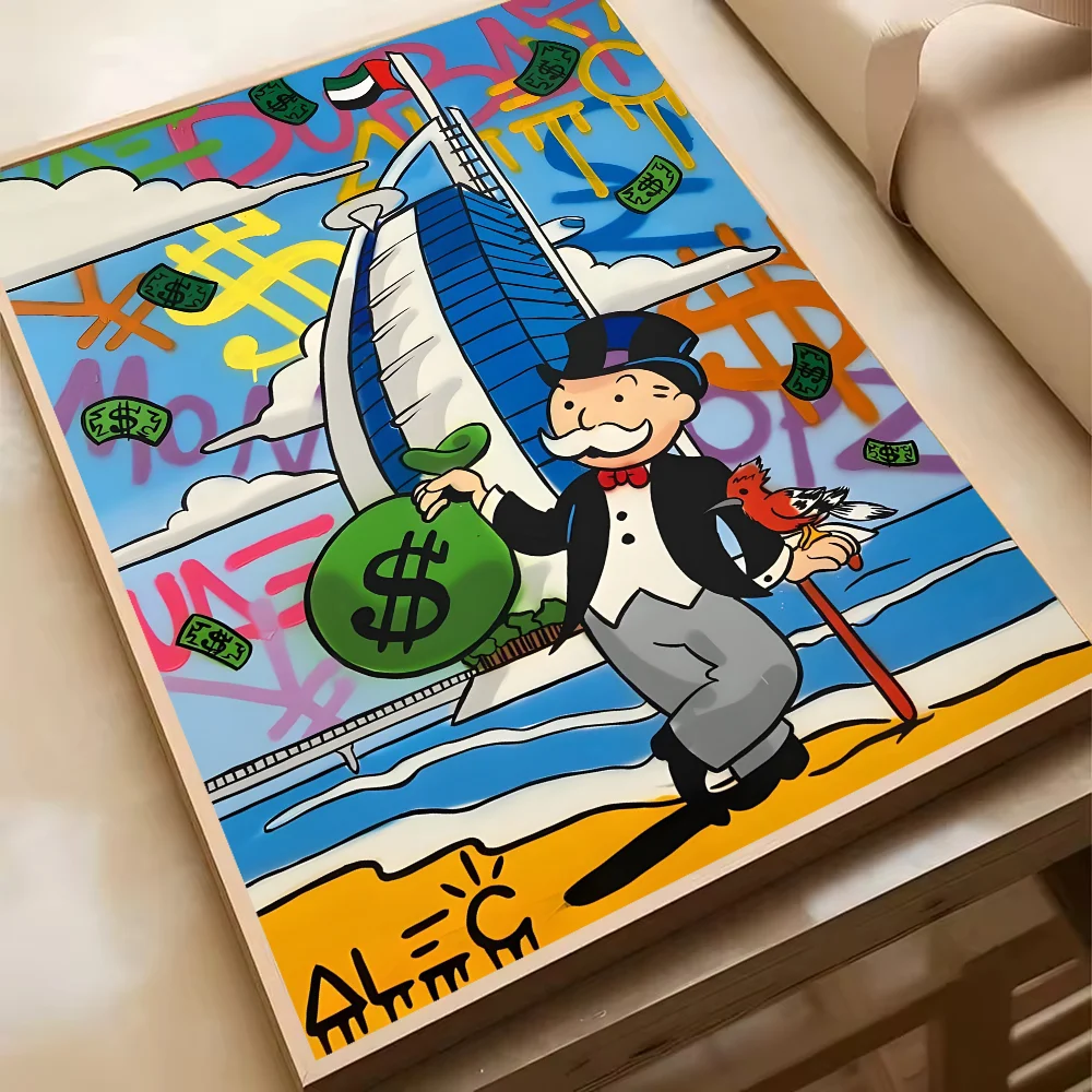 Monopoly Millionaire - plakat z motywem pieniędzy Jasnoszary