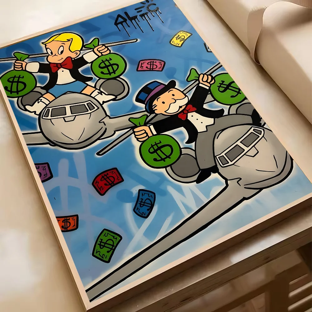 Monopoly Millionaire - plakat z motywem pieniędzy Jasnozielony