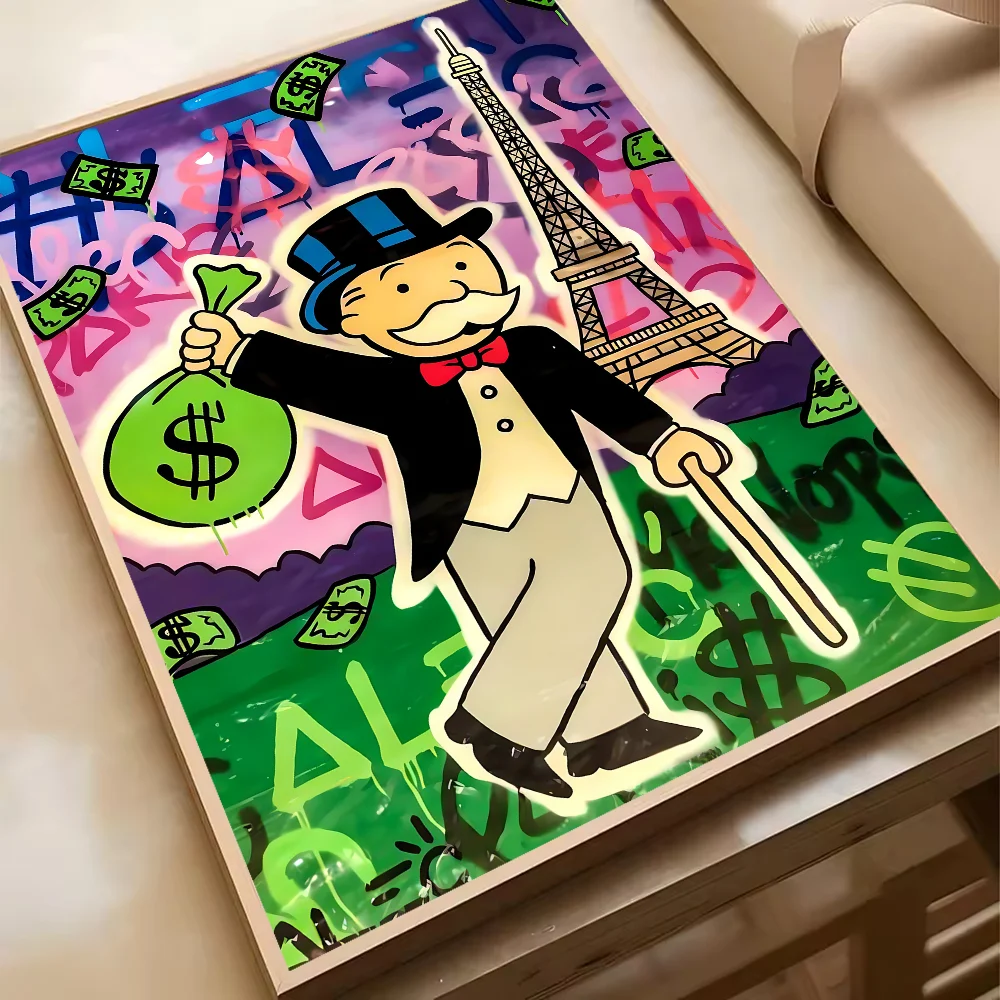 Monopoly Millionaire - plakat z motywem pieniędzy żółty